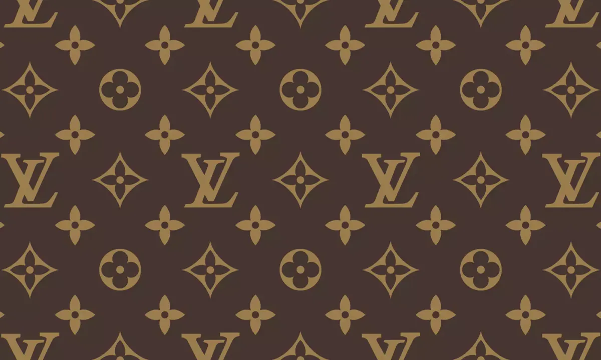 Louis Vuitton wallpaper background iconic luxury brand Stock Photo